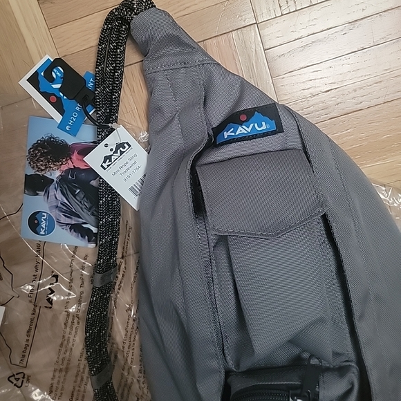Kavu Bags Kavu Grey Mini Sling Rope Crossbody Bag Nwt Poshmark